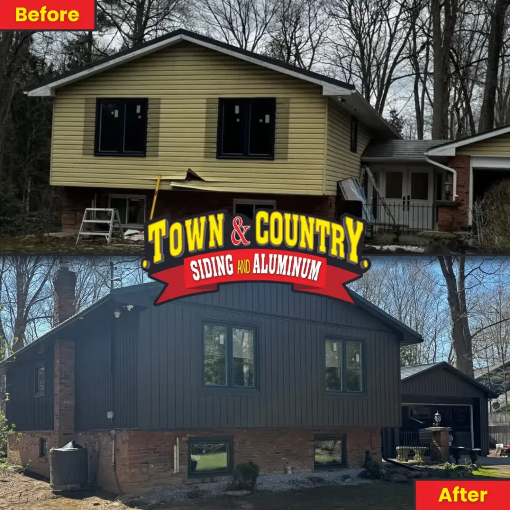 before and after siding and eavestrough