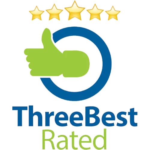 ThreeBestRated award logo